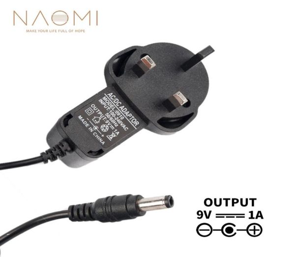 

naomi power supply charger 9v 1a uk power supply adapter charger black for guitar effects pedal parts uk plug guitar accessories8435975