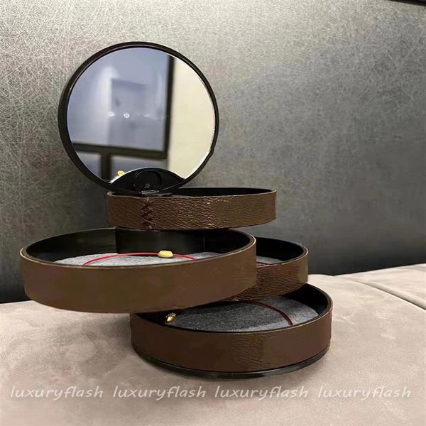 

designer lipstick storage case jewelry box rotating creative women design multi-layer display stand earrings cute vintage small ri212f