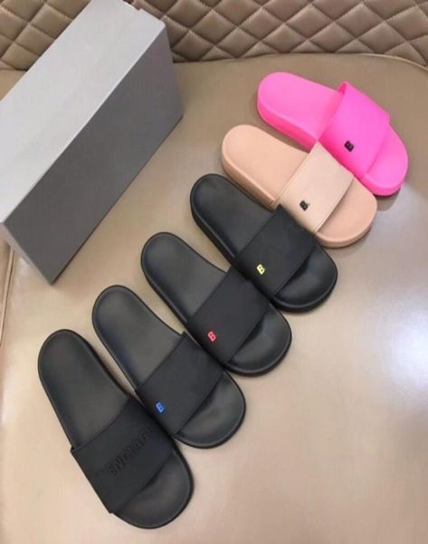 

designer sandals green slides slippers marbling shoes designer slippersr beach lawn men and women couple models marbling2650664, Black