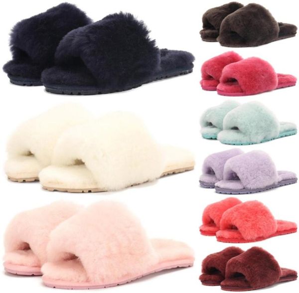 

shiping designer women sandal slippers sliders sandals fluffy shoes fur fuzzy pantoufle womens soft slides slipper luxury trai8733585, Black
