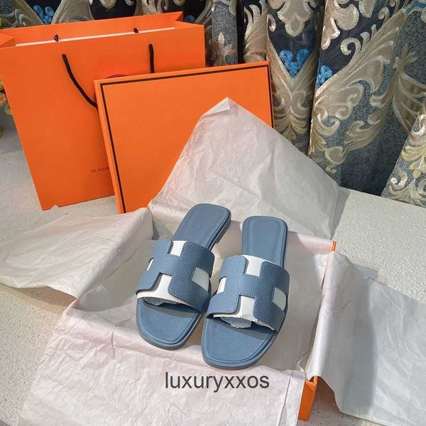 

leather slide designer casual beach family orans shoe 2023 women slippers high flat sandal beach fashion colors sandals 1 qtxj