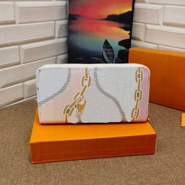 

n40480 mens wallet designer purse marine pattern leather long wallets fashion women simple zipper purse white canvas card holder coin pocket, Red;black