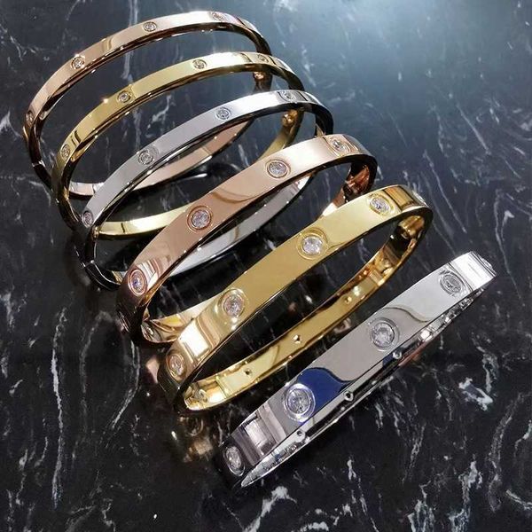

316l stainless steel 18k gold plated love screwdriver bracelet for men and women high-end jewelry wholesale, Silver