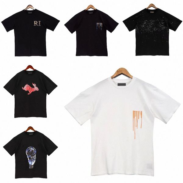 

designer mens t shirts womens letter printed fashion man t-shirt casual tees short sleeve luxury hip hop streetwear, White;black