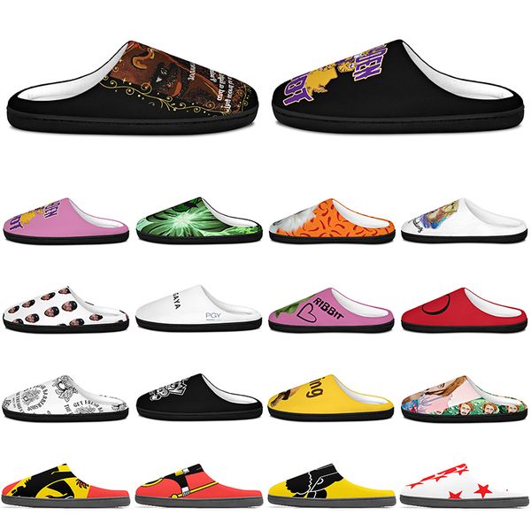 

diy Slippers Custom Slippers Customized Cotton Slippers Men Women Cotton Slippers fashionable antislip antiskid Warm Customized Patterns big Size 53869