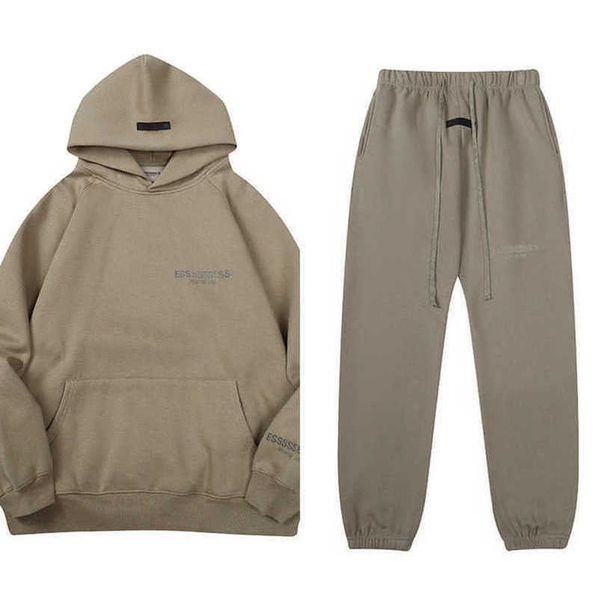 

men's luxury classics tracksuits esss ential sweatshirts letter hoodies men women sportswear hooded pant coat sweater pullover couple, Black