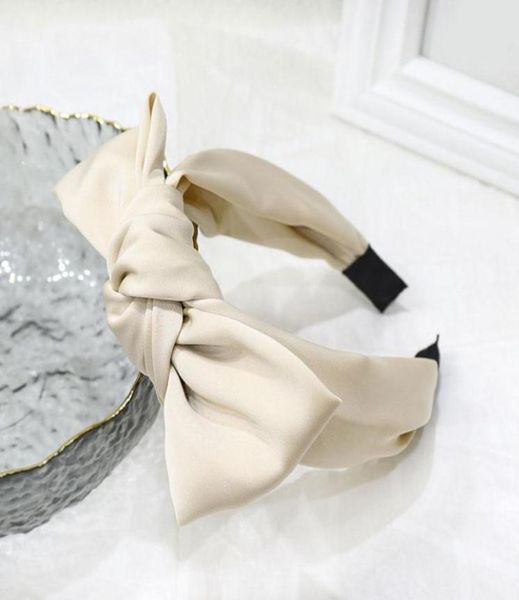 

hair wide side knotted head hoop solid color knot hairband for women cloth headband bezel girls headdress female hair accessor5726455