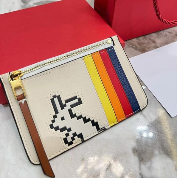 

mini short rabbit wallets card holders designer wallet woman coin purses cute purse holder clutch zipper pocket cowhide leather 5a3523941, Brown;gray