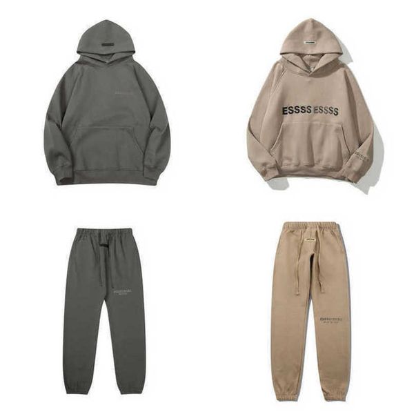 

mens hoodies sweatshirts fashion luxury mens sweatshirts essss ential tracksuits letter hoodies men women sportswear hooded pant coat sweat, Black