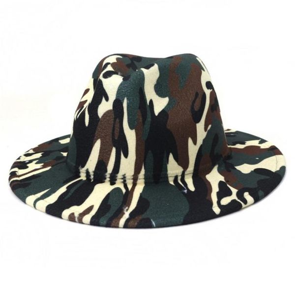 

hat men women fedora hats woman wide brim cap camouflage jazz caps man mens fashion autumn winter trilby 2021 whole 5color2416942, Blue;gray