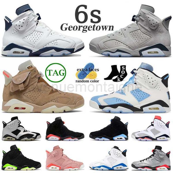 

6 6s men women basketball shoes georgetown unc gold hoops electric green midnight navy hare black cat bred oreo sports blue sneakers