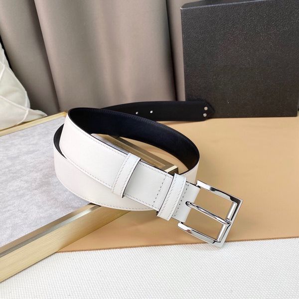 

designer belt 2023 woman belt designer for womens 95-125cm fashion belt golden silver needle buckle black white genuine leather 3.5cm width, Black;brown