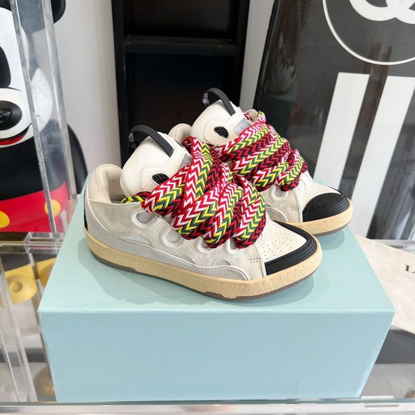 

Lavina 2023 Designer Shoes Mesh Woven Lace-up Shoes Style 90s Extraordinary Embossed Leather Lavin Curb Sneakers Mens Womens in Nappa Calfskin Rub5555, #7