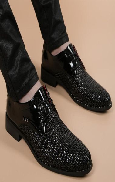 

dress shoes summer men leather business casual fashion pointed toe formal breathable sandals zapatos de hombre8140414, Black