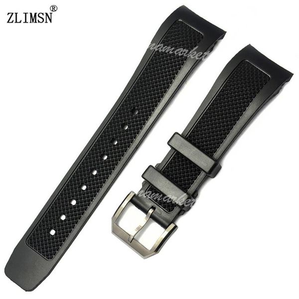 

diver silicone rubber watch bands 22mm for iwc men black strap & for iwc buckle zlimsn brand242y, Black;brown