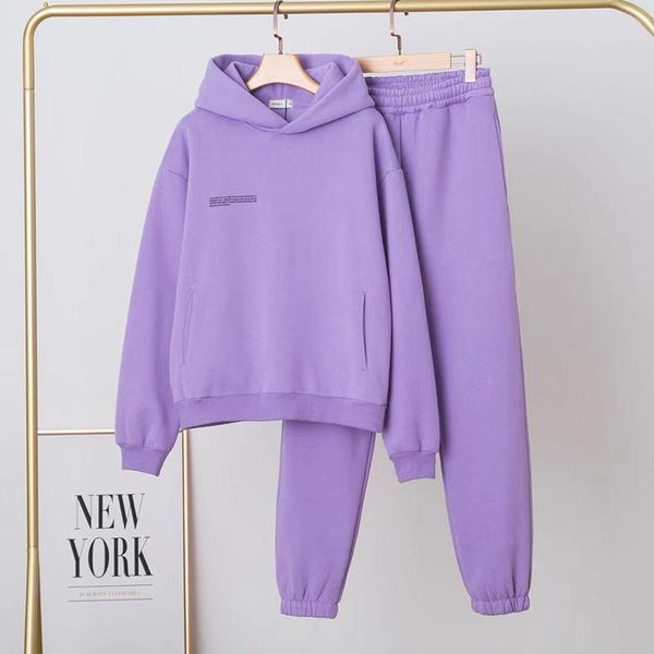 

pants mankay 2020 new women letter print long sleeve hooded hoodie sweatshirts elastic waist trousers sport pants warm plush suit set, White