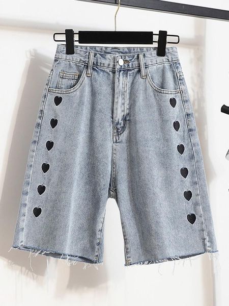 

jeans high waist denim shorts women new arrival 2022 summer vintage style streetwear allmatch female casual short jeans b1977, Blue