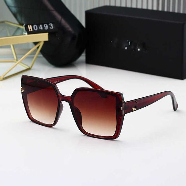 

fashion ch designer cool sunglasses canel 2023 new box sunglasses women's wind mesh red anti uv advanced sense, White;black