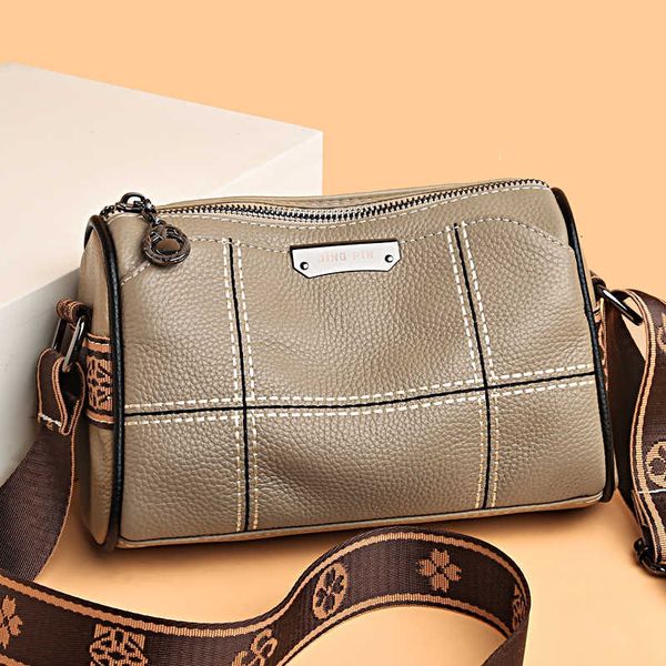 

evening bags women genuine leather handbags luxury designer 3 layers cow leather shoulder crossbody bags ladies large capacity messenger bag