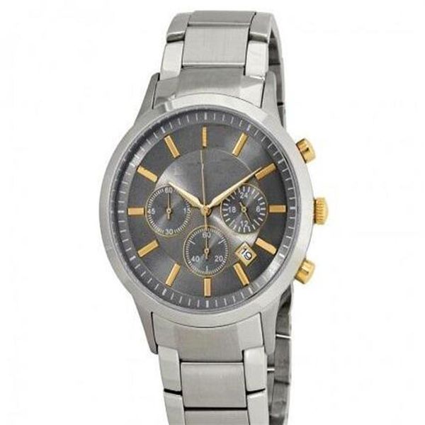 

new classic fashion men's watches ar11047 11047 quartz chronograph watches are origianl box219n, Slivery;brown