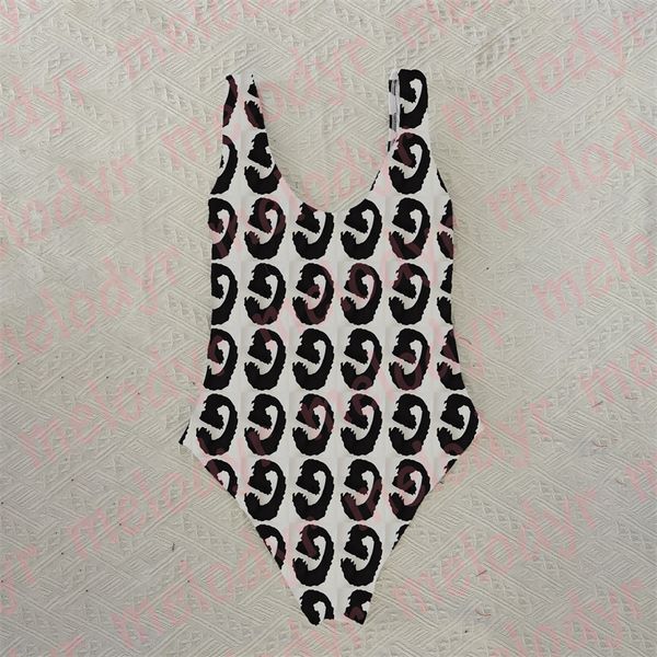 

letter print swimwear women swimming bikinis summer beach vacation one piece swimsuit, Black