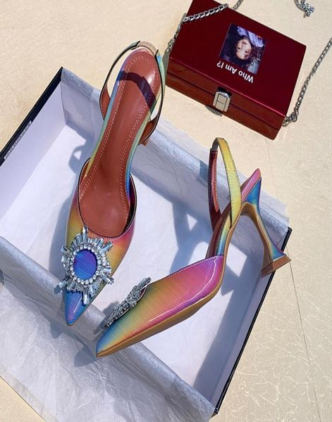 

plus size 34 to 42 rainbow crystal flower spool heel shoes designer pumps bridal wedding shoes party evening 9cm4169569, Black