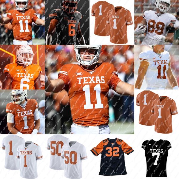

texas longhorns football jersey adonai mitchell johntay cook ii cj baxter jr. deandre moore jr. anthony hill jr. isaiah neyor ky woods malik, Black;red