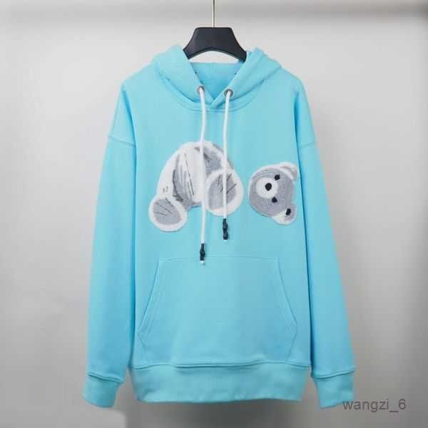 

men's hoodies & sweatshirts mens flocking leopard towel embroidery guillotine bear hoody men angles women sweaters hooded 001 8 i59z, Black