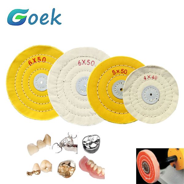 

other oral hygiene 10pcs set dental polishing cotton cloth white yellow 3 4 5 6inch 40 50 layer cleaning grinding dentistry tool lab supplie