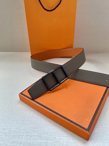 

belt man belts for men designer man gray belts genuine leather gold silver black geometric buckle 3.8cm width double-sided adjustable waistb, Black;brown