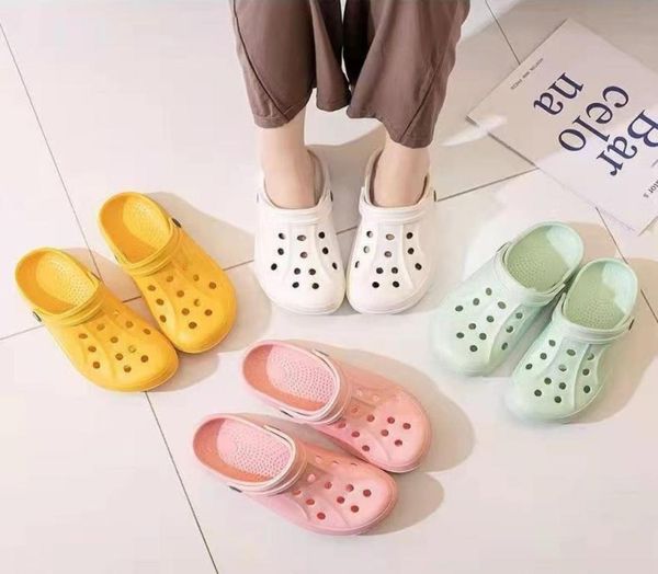 

summer new slippers cave shoes women men beach shoes korean version baotou sandals outside wear nonslip waterproof breathable fla6012970, Black