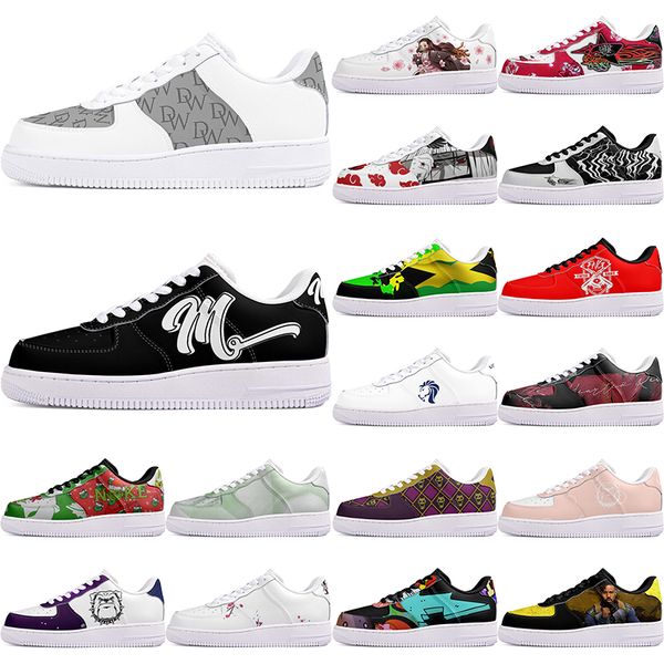 

DIY shoes winter comfortable autumn mens Leisure shoes one for men women platform precious sneakers Classic cartoon graffiti trainers comfortable sports 7809