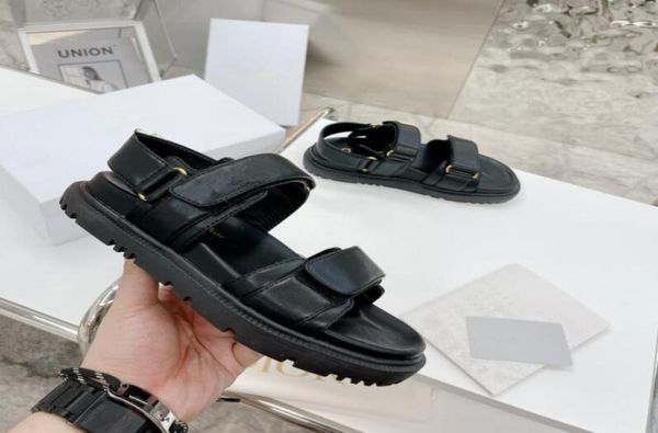 

with box classics woman shoes slipper leather flat sandals fashion slides slide rubber ladies beach women slippers s3945376, Black