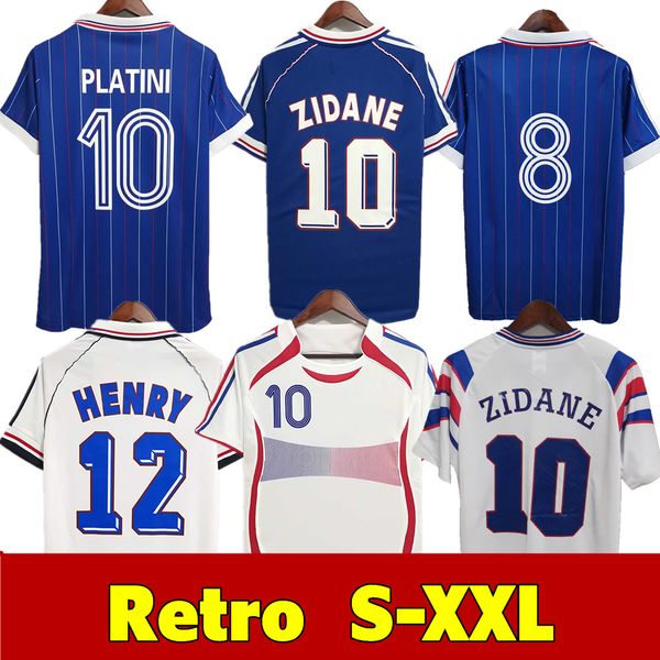 

1998 2002 RETRO French soccer jerseys VINTAGE ZIDANE HENRY MAILLOT jerseys 1996 2004 Football Jerseys shirt Trezeguet away finals 2006 white 2000, Blue