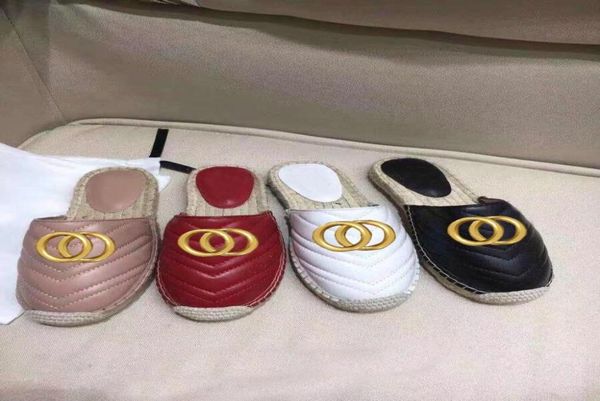 

designer summer beach slippers fashion lazy baotou platform flops leather letters lady thick bottom slides women shoes metal ladie6913911, Black