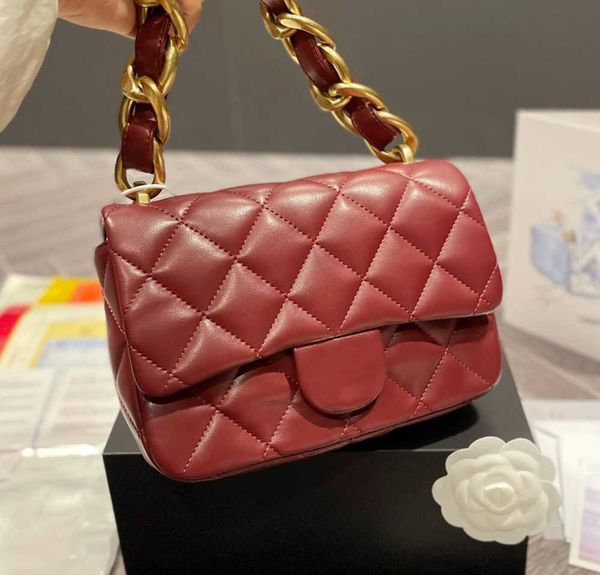 

evening bags shoulder 2022 trendys bold chain flap calfskin classic quilted plaid metal hardware designer french luxury womens mini vintage