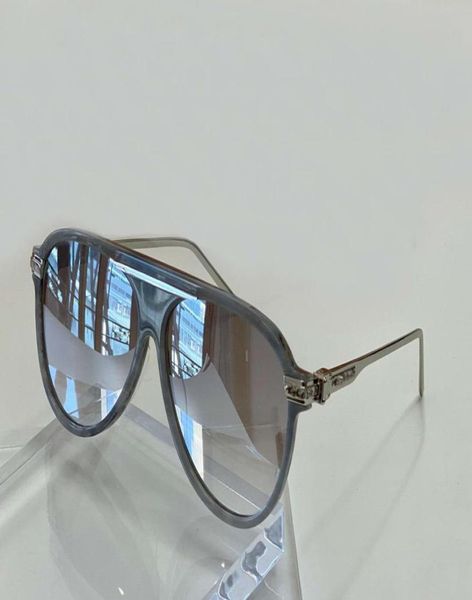 

luxu pilot sunglasses for men silver grey marble mirror lens occhiali da sole firmati men fashion sugnlasses 1264 shades with case5797795, White;black