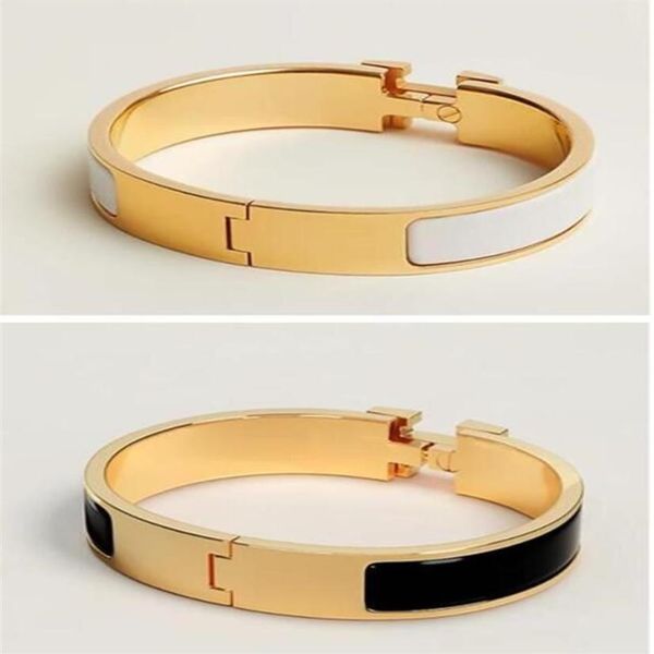 

2023 jewelry bangle 2pc bracelets designer bracelet stainless steel man mens 18 color gold buckle for men and woman fashion jewelr306c, Black