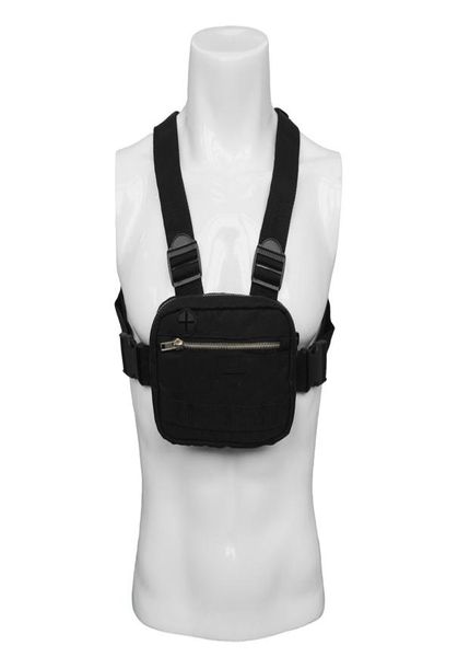 

sports running chest rig tactical mobile phone holder bag shoulder bag pack case outdoor running camping hiking black nylon4100080