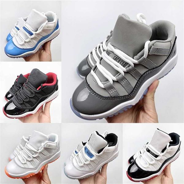 

retro kids shoes 11 boys low basketball jumpman 11s shoe children black sneaker chicago designer military grey trainers baby kid youth toddl