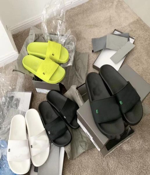 

designer slippers beach pool party fashion letter rubber slippers men women trend summer nonslip versatile soft sole cool breatha8642243, Black