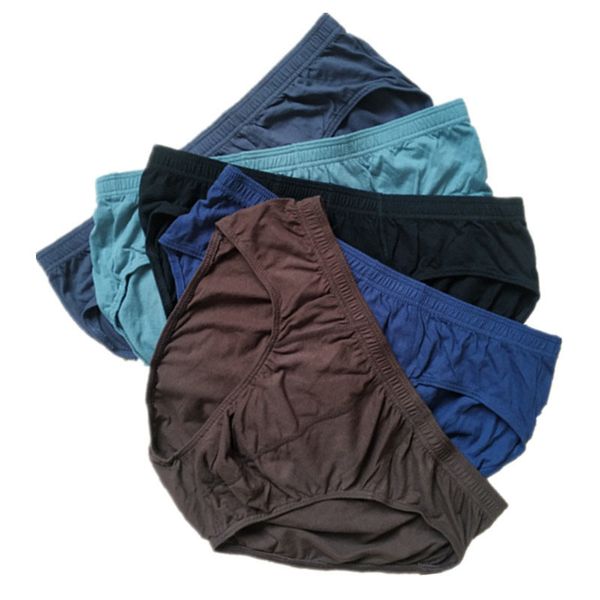 

underpants 5 pieces cotton briefs man underwear mens panties shorts soft breathable underpants 7xl size solid color black blue grey 230420, Black;white