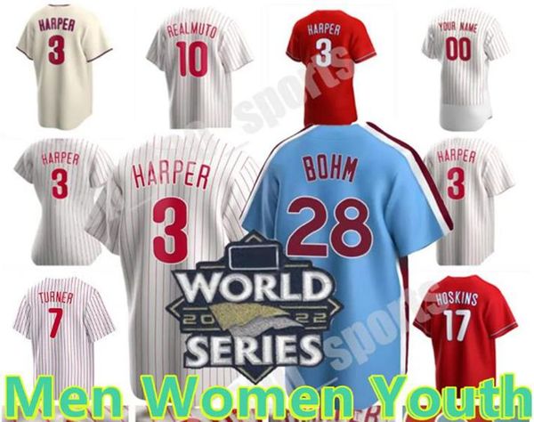 

2023 custom trea turner jersey bryce 3 harper j. t. realmuto 12 kyle schwarber rhys hoskins aaron nola didi gregorius scott kingery nick cas, Blue;black