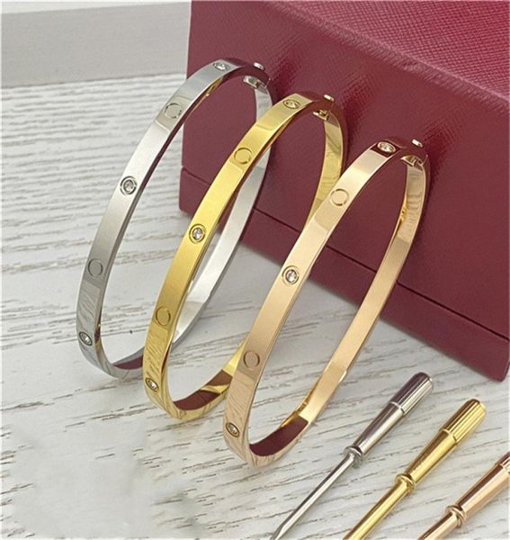 

gold braclet titanium steel women men love screws bracelet bangles silver rose screw screwdriver nail bangle designer bracelet cou1444630, Black