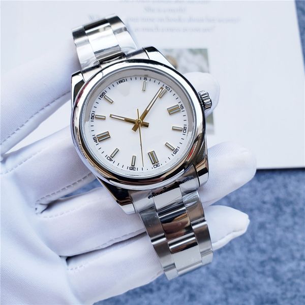 

watch automatic mechanical mens watches 41mm silver wristband waterproof all stainless steel wristband fashion designer wristwatch b80, Slivery;brown