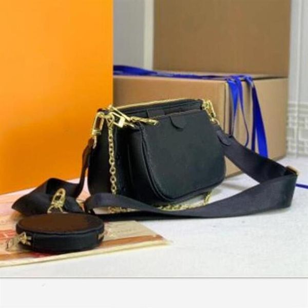 

fashion designer woman bag handbag shoulder bags messenger women lady clutch purse original box flower serial number three in one 211r