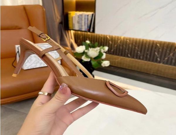 

designer women039s high heeled sandals new fashion leather office slippers party shoes with pointed toe size 3543 85cm4734070, Black