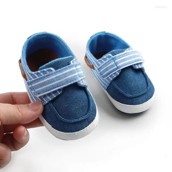 

athletic shoes born baby boys giels casual crib infant boy girl striped soft sole frist walking 0 -18m, Black