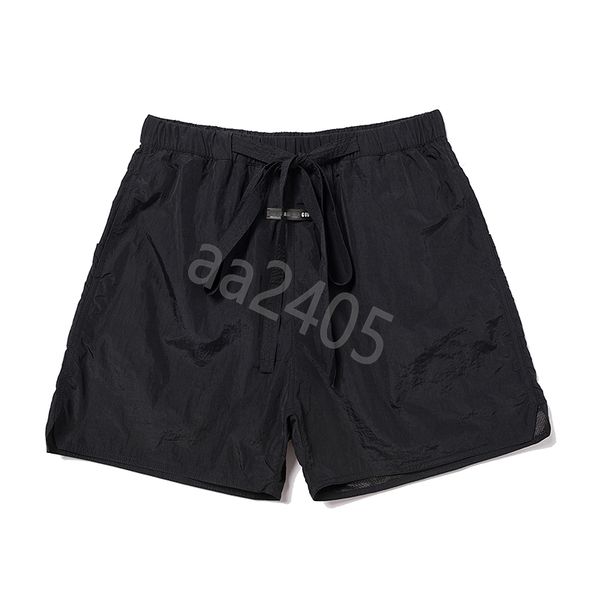 

23ss reflective high street shorts men's casual sports pant loose fears oversize style drawstring short pants essentialss trend designe, White;black