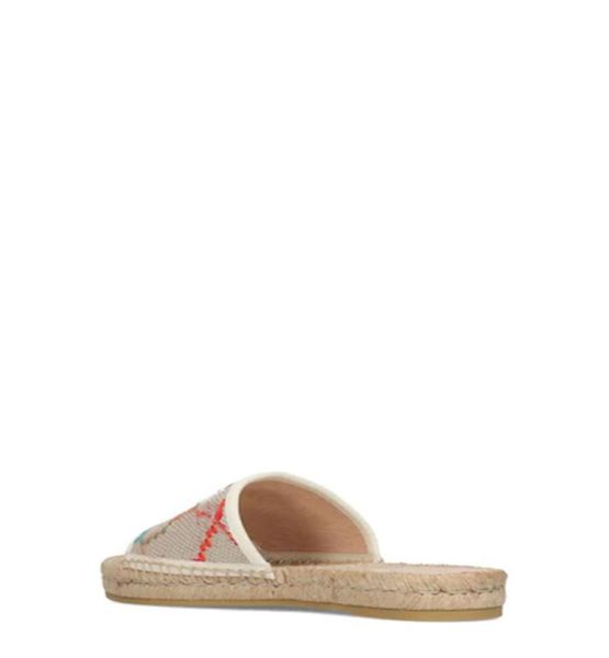 

womens multicolor platform slides slippers fashion espadrilles sandals 1977 high low slipon shoes with box and dust bags size eur9695801, Black